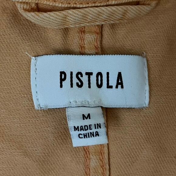 Pistola Parker Cotton Utility Romper Distressed Orange Utility Size M Cotton - Picture 3 of 9